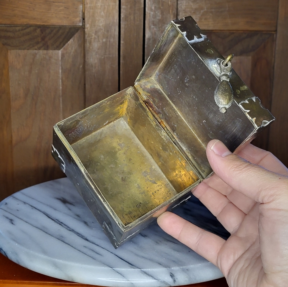 Vintage Brass Trinket Box - Picture 11 of 14